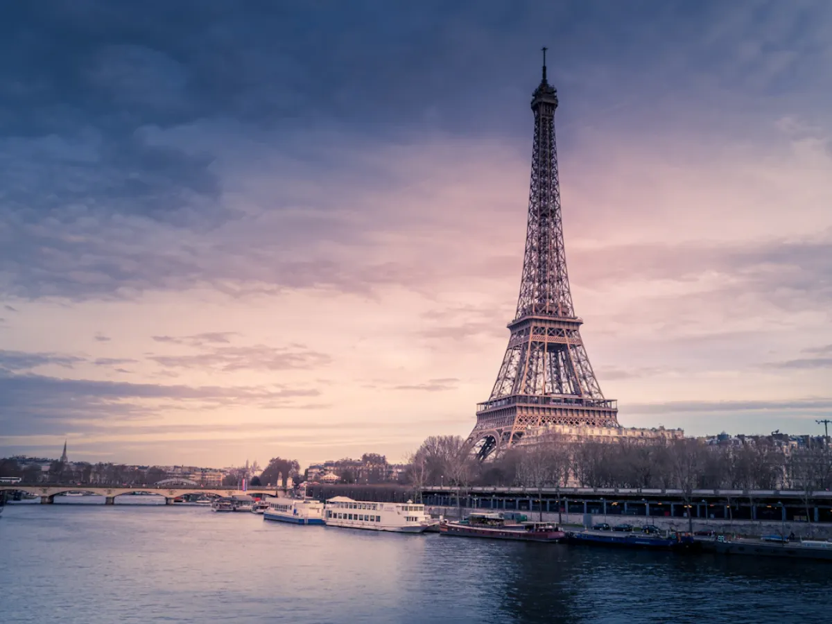 The Eiffel Tower above the Paris cityscape